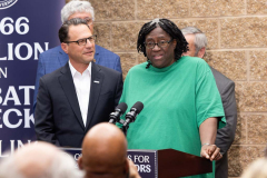 June 24, 2024: Sen. Kearney joined Gov. Josh Shapiro and Revenue Secretary Pat Browne for a news conference at Upper Darby’s Watkins Avenue Senior Center to discuss the expanded Property Tax and Rent Rebate Program which helps low-income seniors and disabled Pennsylvanians.